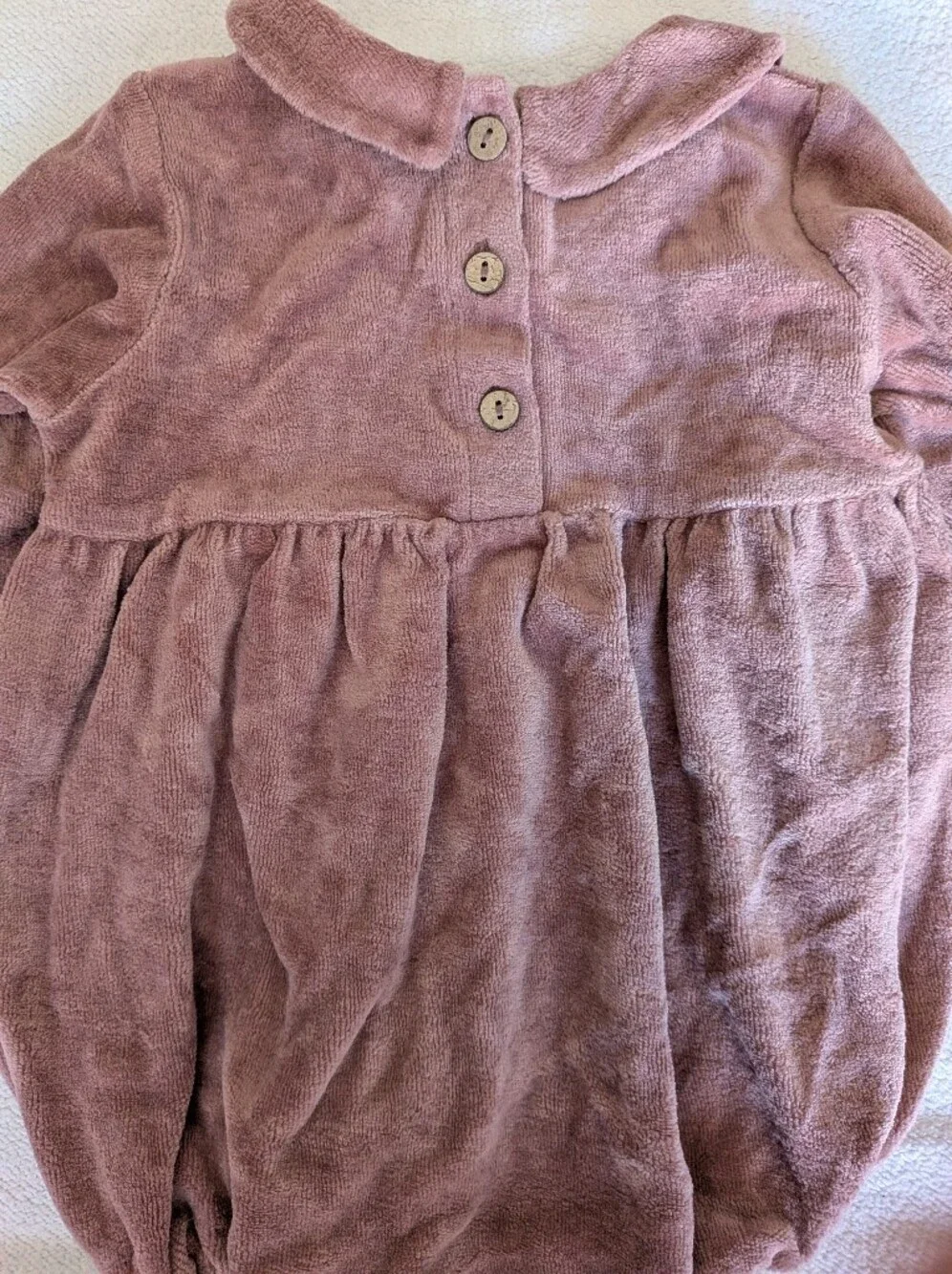 Quincy Mae Mauve Plush Velvet Baby Bubble